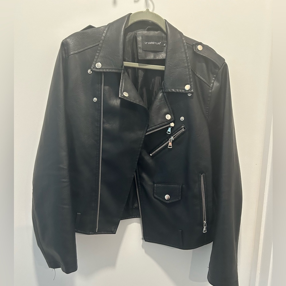 Faux Leather Motorcycle Jacket